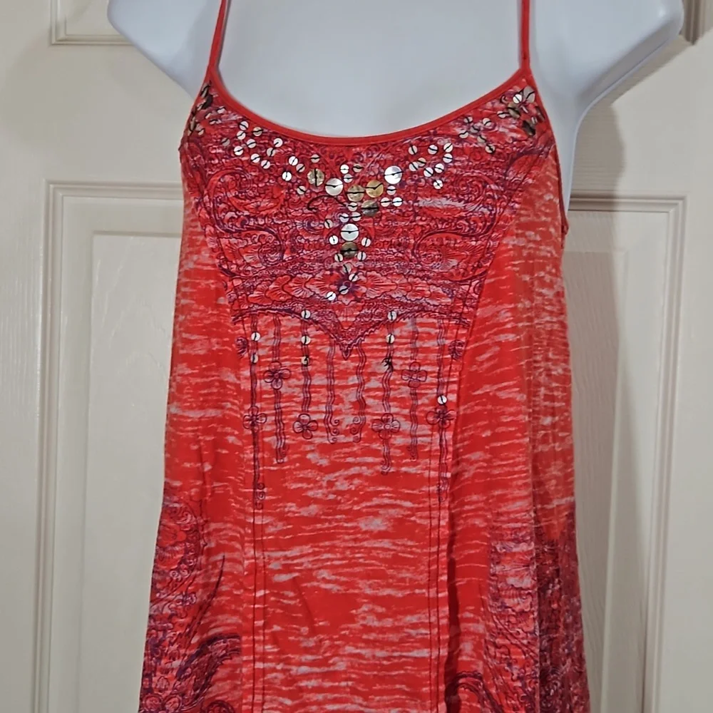 Free People pink & white Boho Tank top - Picture 2 of 9